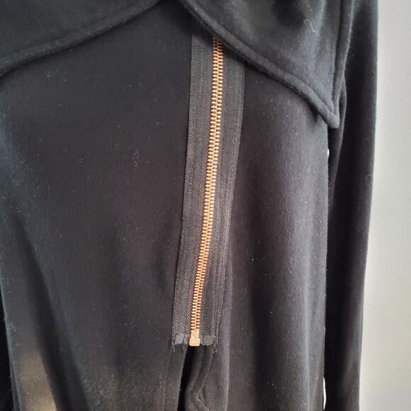 Terez Women's Black Zip-Up Drape Jacket M - Picture 3 of 14